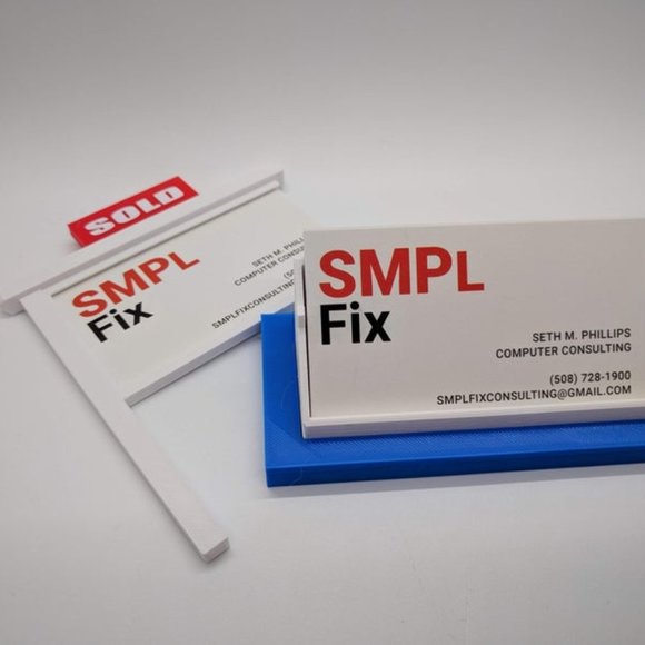 Blue Real Estate Hanging Card Holder-Display - Picture 4 of 5